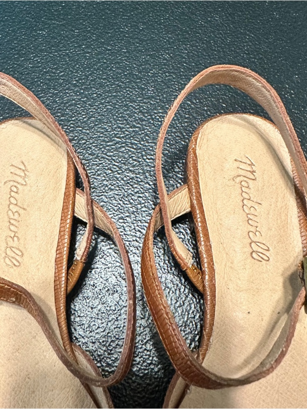 The Jeanne Slingback Flat in Lizard Embossed Leather Warm Nutmeg size 7 - Picture 4 of 7
